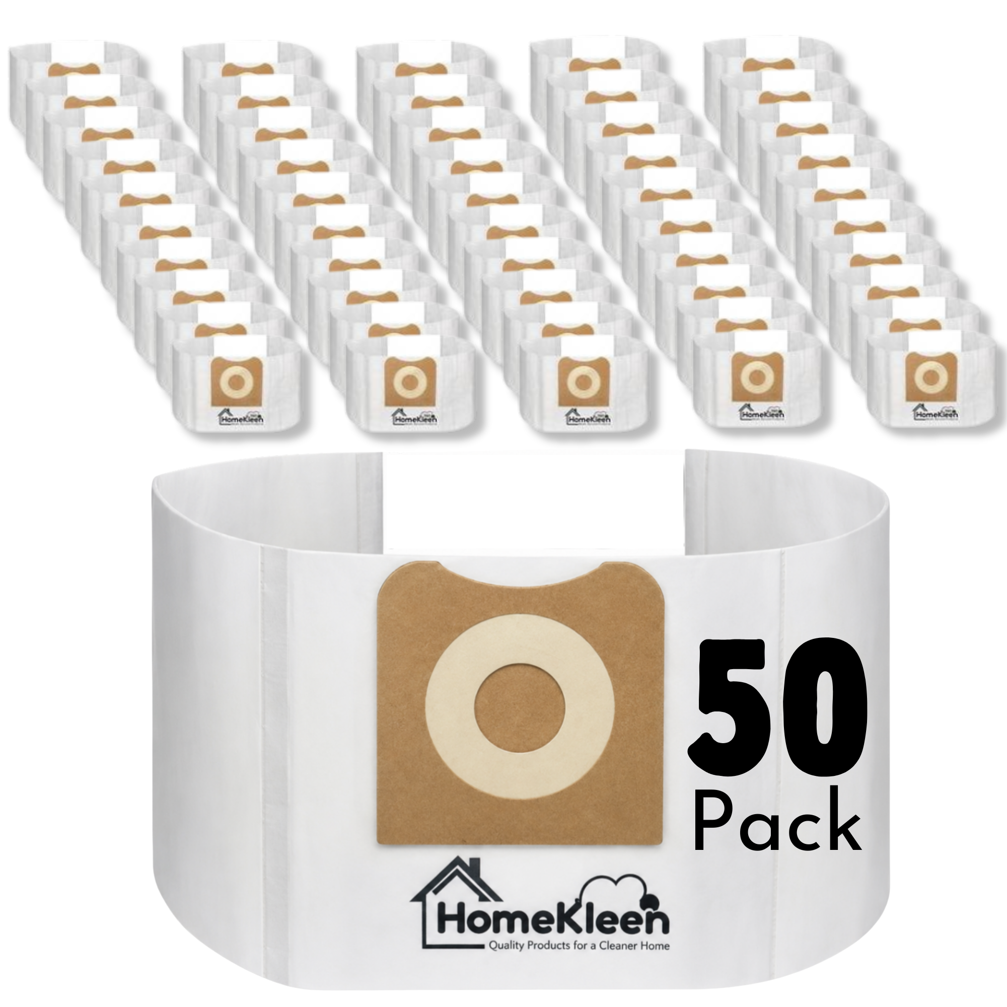 The Better Bundle 50-Pack VF3501 Filter Bags compatible with RIDGID 3-4.5 Gallon - VacBagsUSA
